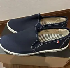 ネイビー スリッポン 靴 レディース　24センチ　新品