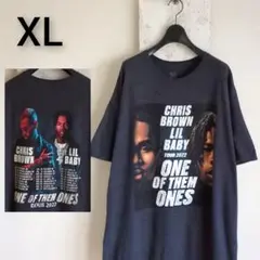 古着　クリスブラウン　リルベイビー　TOUR Tシャツ　チャコールブラック　XL