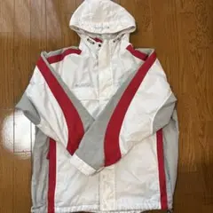 90s/Columbia ナイロンジャケット ホワイト/レッド/グレー
