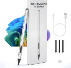 【新品・超高感度】Surface用タッチペン 4096筆圧感知 磁気吸着機能