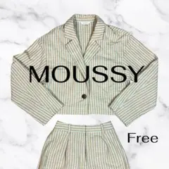 美品✨【MOUSSY】キレイめセットアップ　チェック　ショート丈　オレンジ系　F