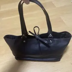 レザー　天然皮革　カバン　トートバッグ　黒