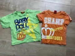 BABYDOLL Tシャツ 2枚セット 90 美品 夏服 男の子 女の子兼用