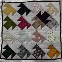 ハンドメイド　キルティング タペストリー 約48.5cm×約48cm