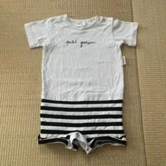 美品　アニエスベー　ボタン付きロンパース 1an（80）