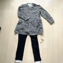 チェック柄パジャマ（レギンス付き）