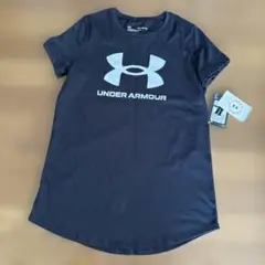 新品150 160UNDER ARMOUR 黒 TシャツYXL ガールズ速乾性