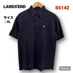即購入OK】LANDS'END ピマコットン 半袖ポロシャツ サイズXLネイビー