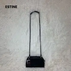 ✨未使用✨ESTINE ブラック レザー ショルダーバッグ ポシェット 日本製