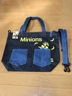 【値下げ】新品　ミニオンズ トートバッグ デニム風