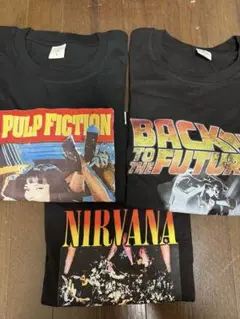 映画 バンド Tシャツ 3枚セットバックトゥザフューチャー ニルヴァーナ　古着風