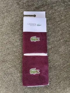 【2個入り】ディミトロフ着用モデル　LACOSTE リストバンド　ボルドー