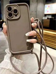 Galaxy A53 ケース ブラウン ショルダーベルト付き