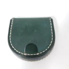 R106　ダークグリーン レザー コインケース