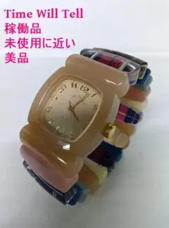 未使用に近い美品 ★Time Will Tell /タイムウィルテル ◎腕時計