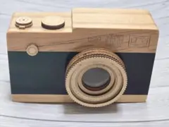 カルディ　木製カメラ　カメラ型小物入れ ブラック カメラ インテリア小物