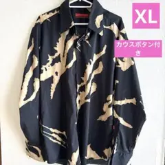 ★メンズ★抽象模様 長袖シャツ カウスボタン付き★XLサイズ★