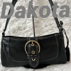【美品】ダコタ キューブ ワンショルダーバッグ フラップベルト 黒 y2k