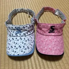 スリクソン花柄サンバイザー　2個セット