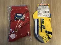 新幹線と車のデザイン靴下セット