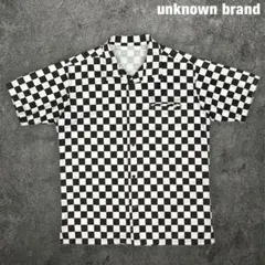 90s 00s チェッカーフラッグ 市松模様 半袖シャツ ウエスタン