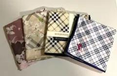 バーバリーBurberryハンカチ　４枚セット