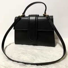 美品✨Mila owen ハンドバッグ レザー 2way 黒 レディース バック