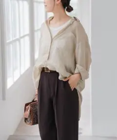 Spick and Span ガーメントダイシアーラミーシャツ