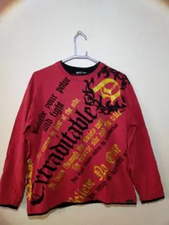 BULLET NOISE Mサイズ 赤 長袖カットソー グラフィックプリント