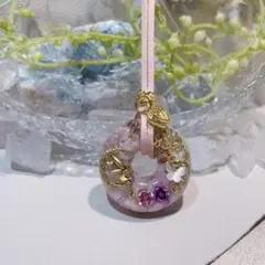 癒しのオルゴナイト❤️ミルキークンツァイト+ラリマーのドーナツ型♡