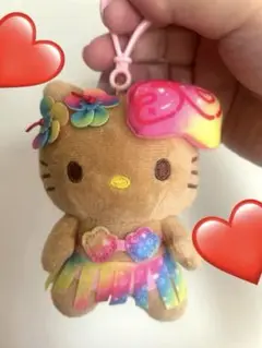 新品未使用♡ハワイ♡キティちゃん♡ぬいぐるみキーホルダー