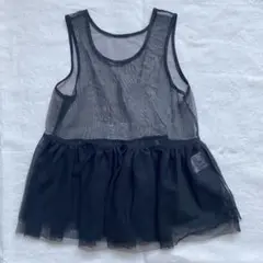 女の子 チュール ビスチェ チュニック レイヤー ベスト 90 100