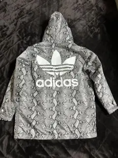 激レア hyke × adidas 裏ボア付きベンチコート L 蛇 パイソン