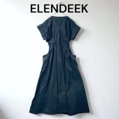 ELENDEEK エレンディーク サイドポケットボリュームワンピース ロング