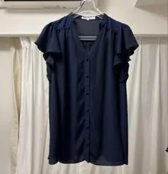 美品　Apuweiser-riche ネイビー半袖シャツ サイズM