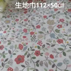 S-139花柄プリント生地巾112×50cmシーチング