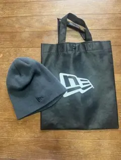 New Era グレー ニット帽とトートバッグセット