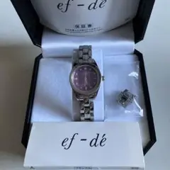 ef-de レディース 時計 ボルドー色　紫色　ステンレススチール【送料込み】