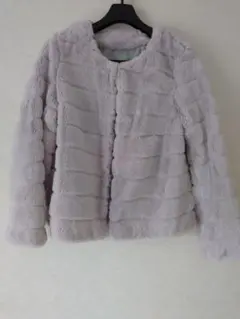 petit Honfleur フェイクファーコート ショート丈 グレー