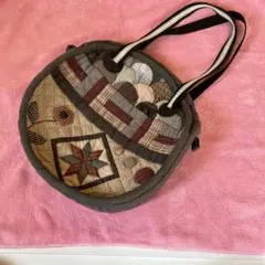 ❤️パッチワーク円形ショルダーバッグ❤️