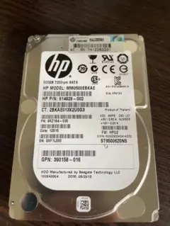 HP 500GB 7200rpm SATA HDD MM0500EBKAE