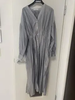 Doux Archives ブルーグレー シャツワンピース