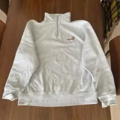 Carhartt グレー ハーフジップ スウェット