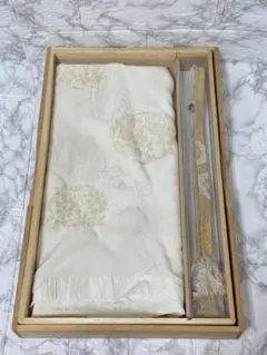 和装慶事用帯締め帯揚げセット　白色地金糸　礼装　正絹　和装小物 ②