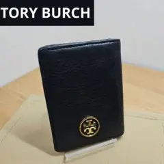 TORY BURCH トリーバーチ パスケース 定期入れ ゴールドロゴ ブラック