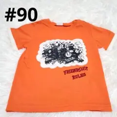 ☆美品☆ベビーザらス トーマスTHOMAS 男の子 半袖 Tシャツ 90オレンジ