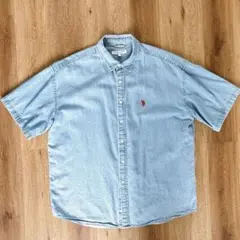 U.S. POLO ASSN. ポロ アッセン 半袖 シャツ デニム Lサイズ