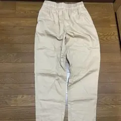 ベージュ チノパン エラスティックウエスト