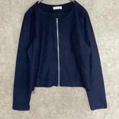 【index】インデックス（M）ノーカラージャケット＊ファスナー＊長袖＊伸縮性