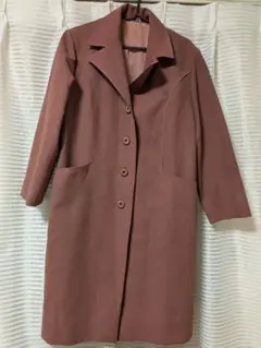ワイン色 ロングコート
